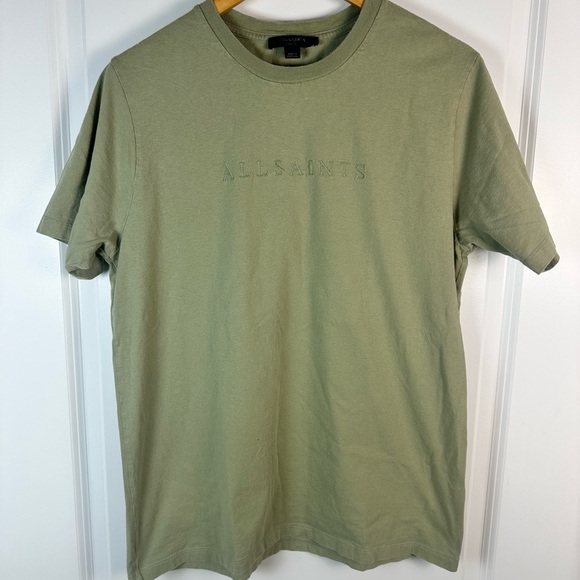 All Saints Olive Unisex Short Sleeve Tee - Picture 6 of 8